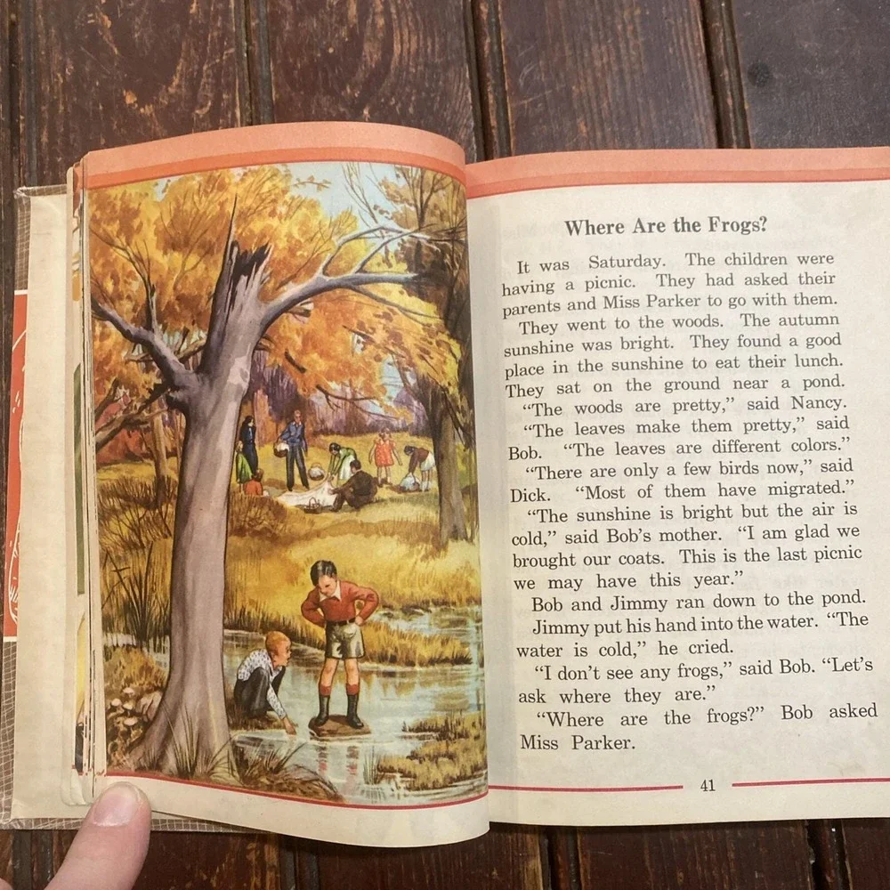1949 First Reader THE‎ SEASONS PASS Textbook Scientific Living, Illustrated